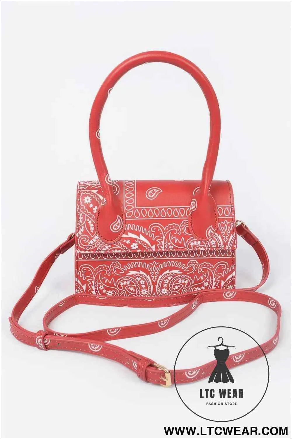 Bandana Crossbody Bag with Single Handle Flap Design