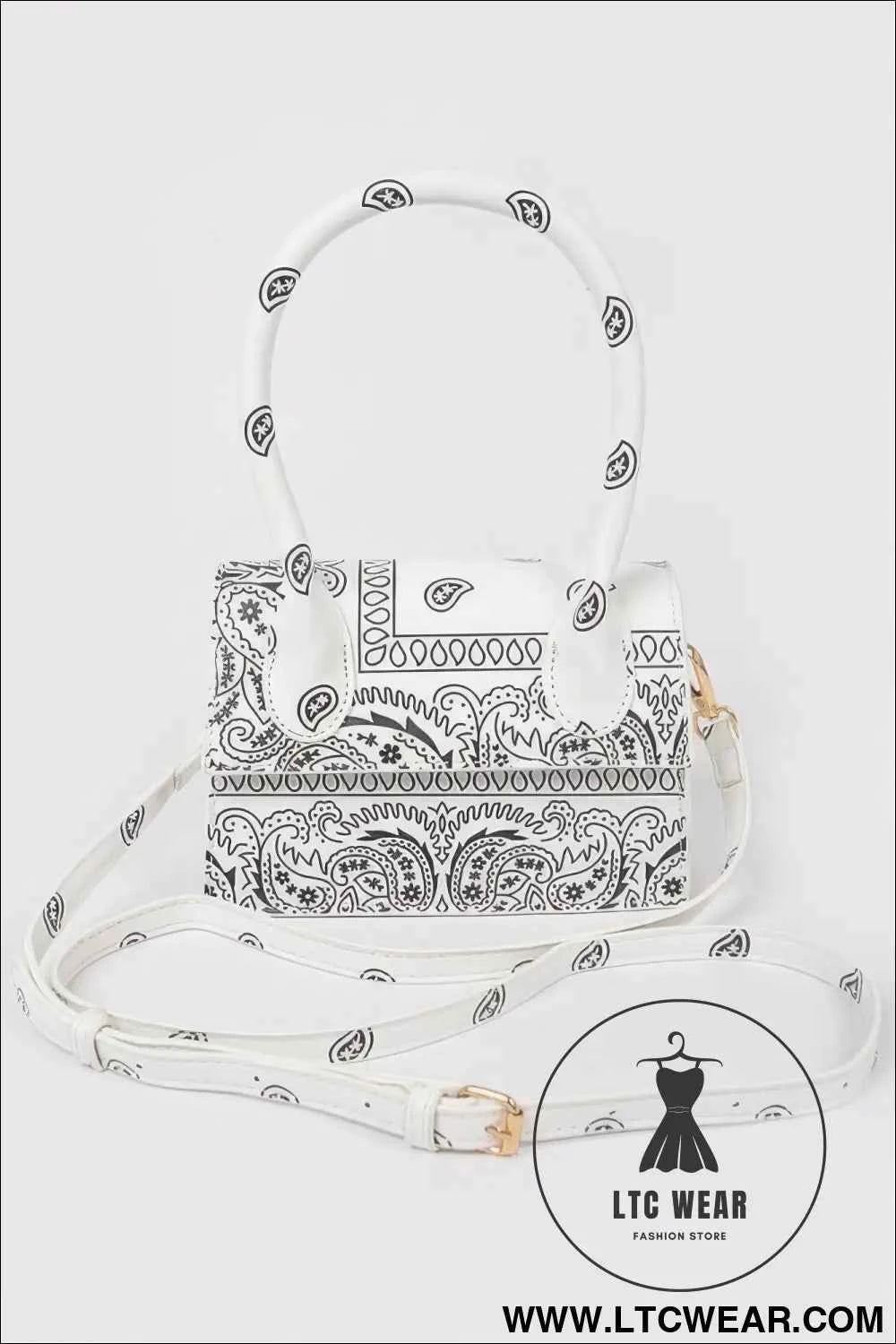 Bandana Crossbody Bag with Single Handle Flap Design