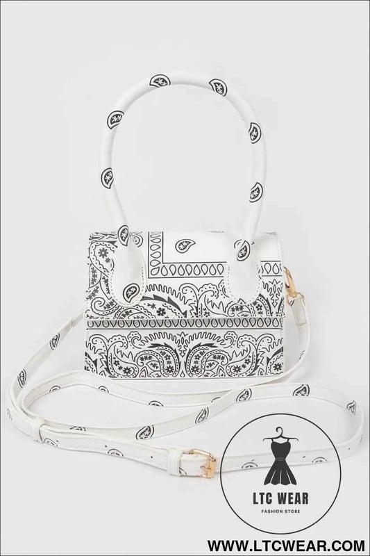 Bandana Crossbody Bag with Single Handle Flap Design
