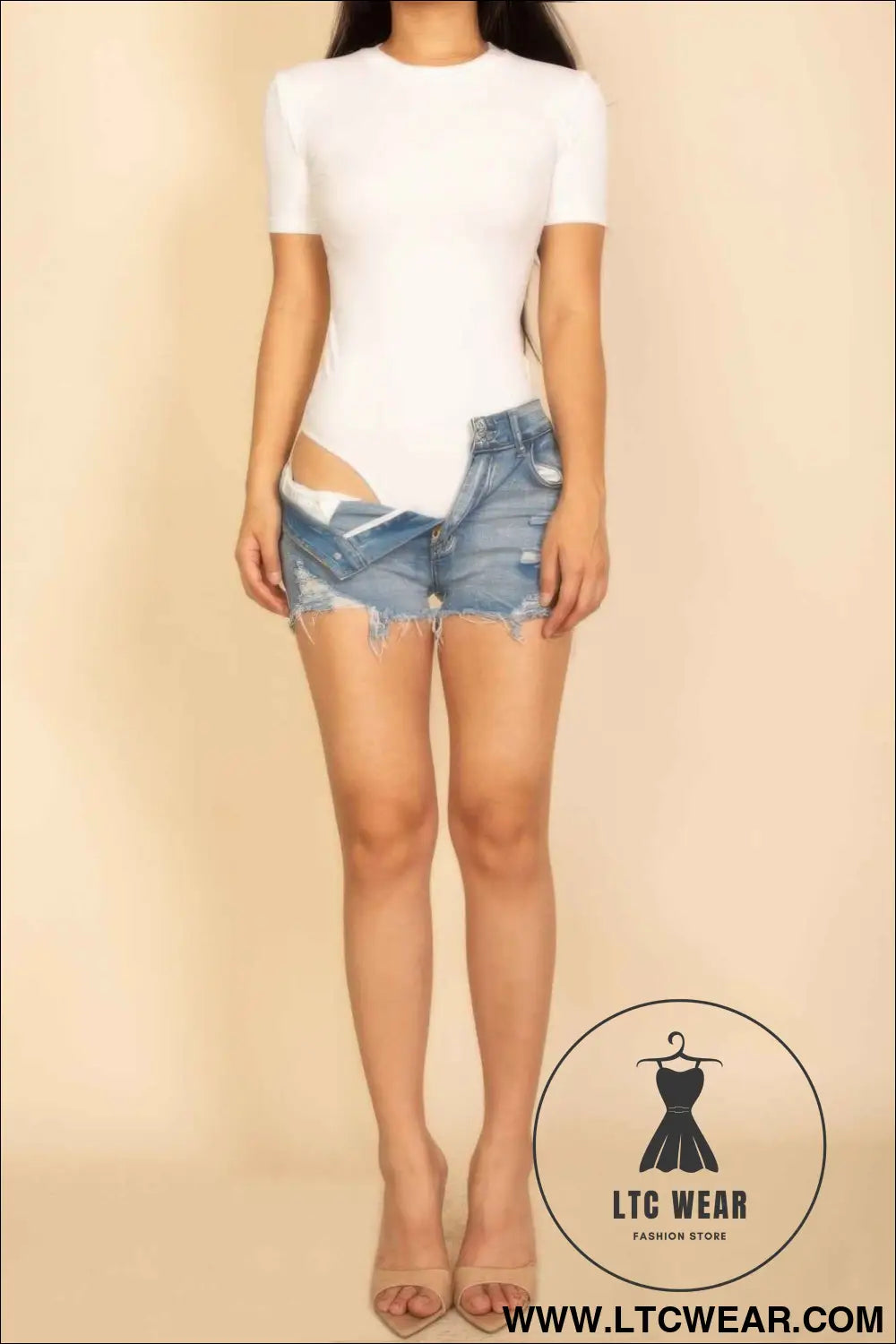 Basic Short Sleeve Crew Neck Bodysuit