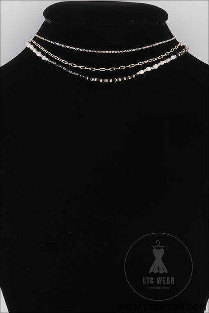 Bead N Chain Choker Necklace