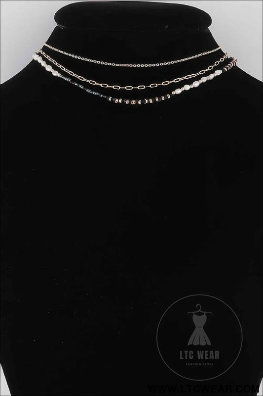 Bead N Chain Choker Necklace