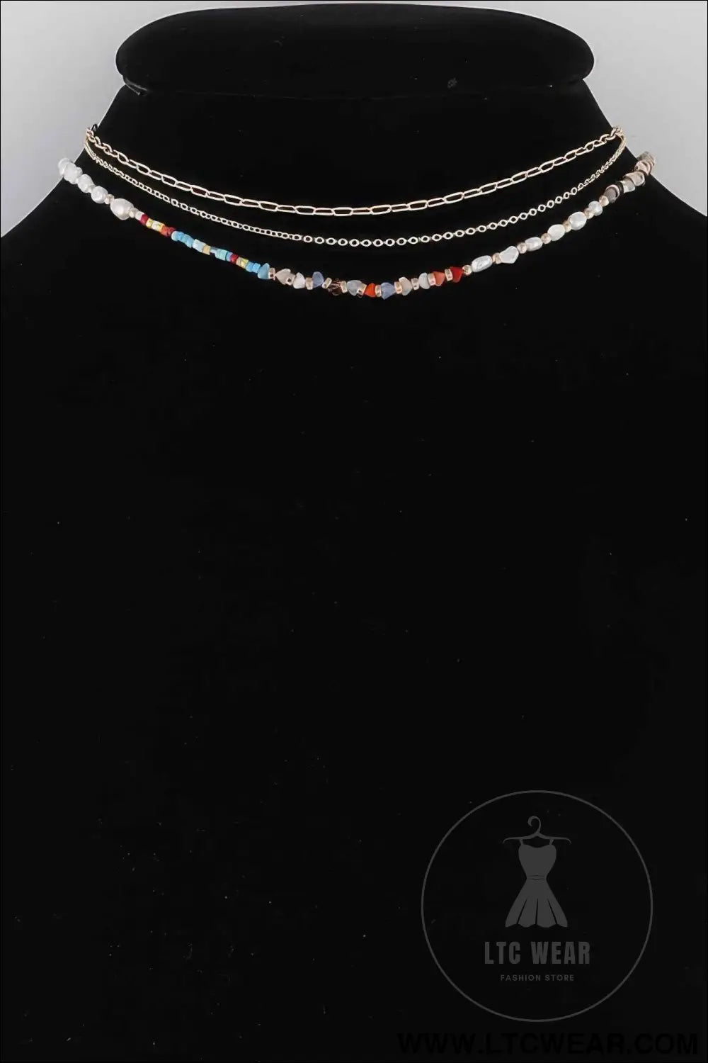 Bead N Chain Choker Necklace