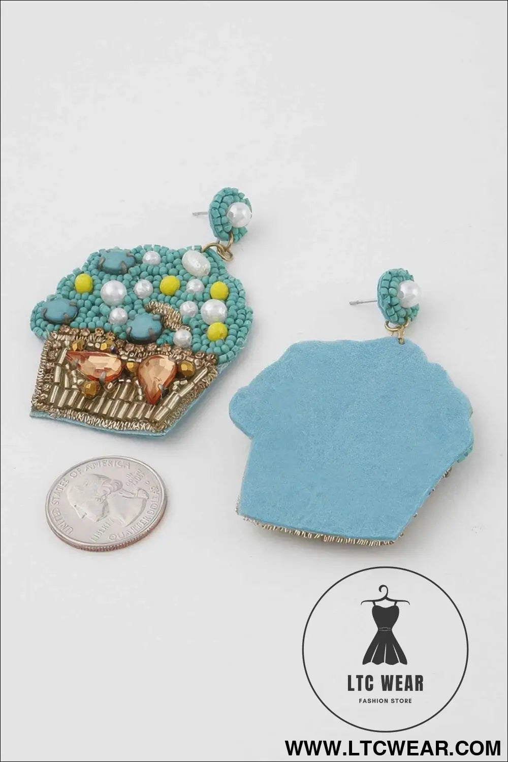 Beaded Cupcake Earrings