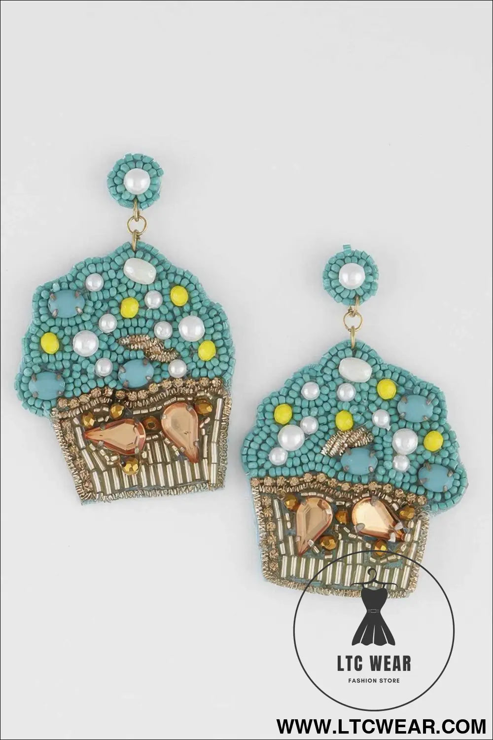 Beaded Cupcake Earrings