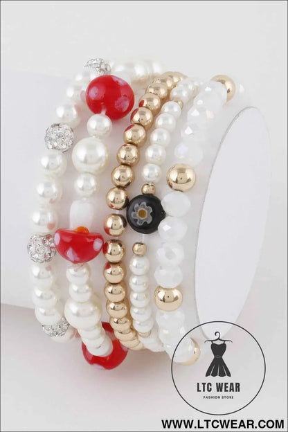 Beaded Mushroom Bracelet