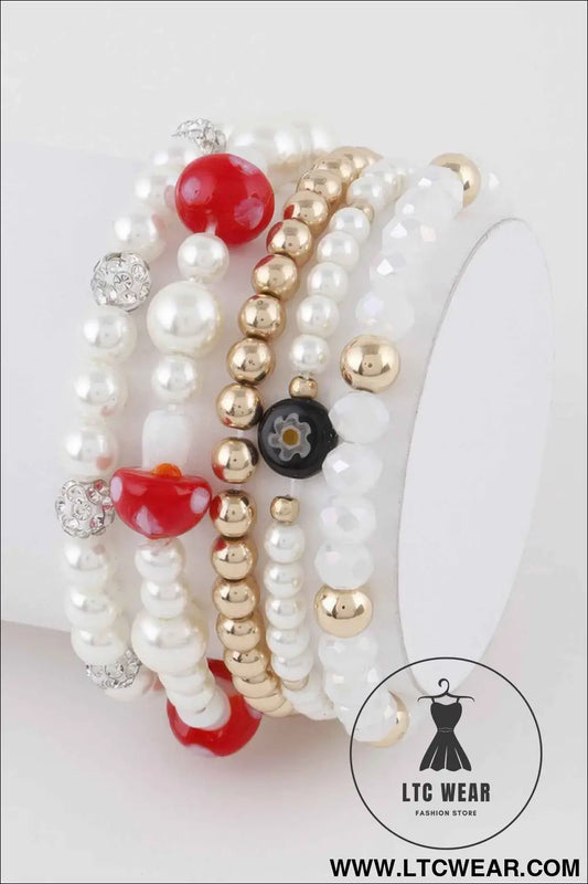 Beaded Mushroom Bracelet