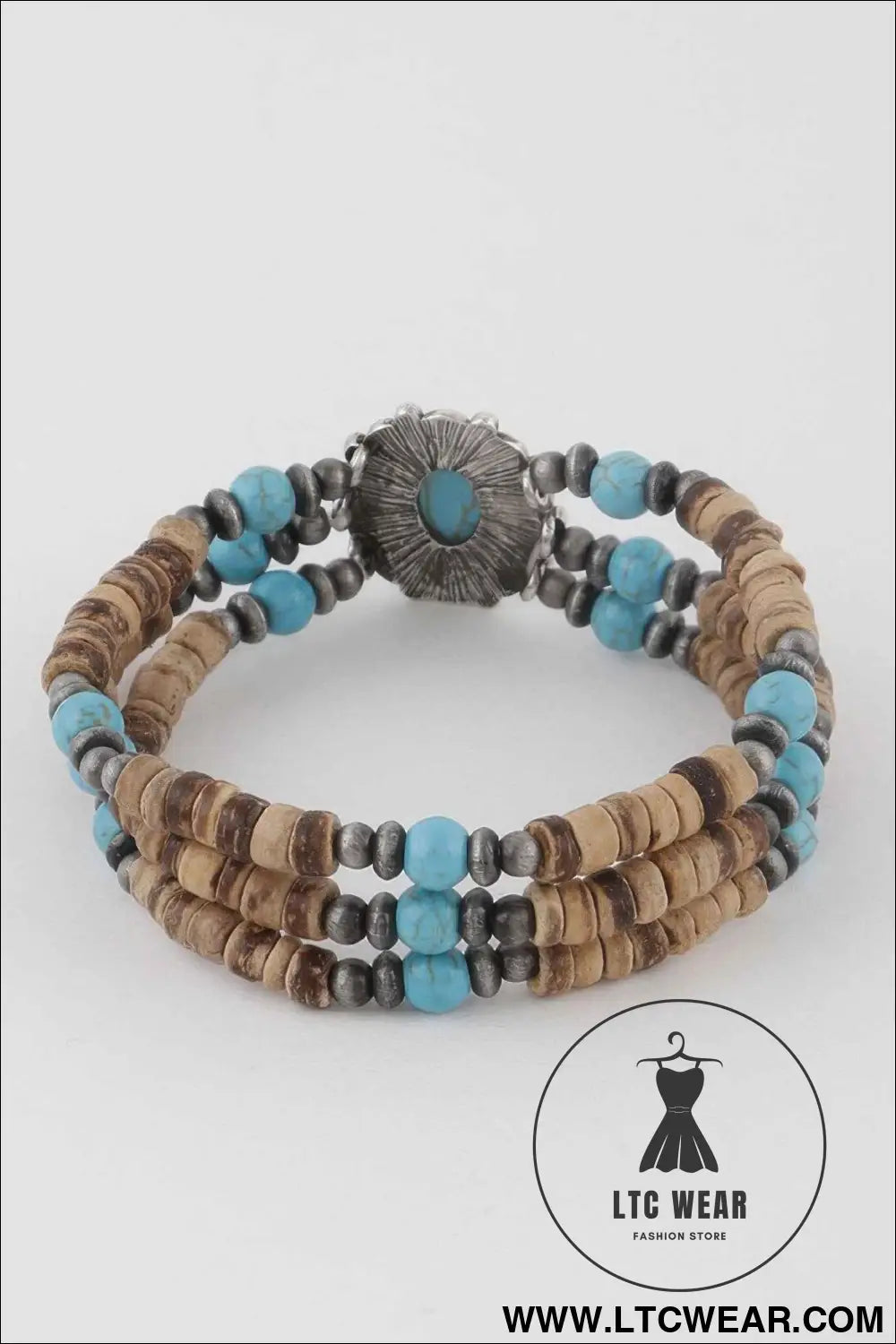 Beaded Vintage Stone Bracelet