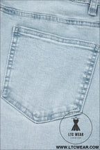 Beau blue frayed cropped straight jeans - jeans