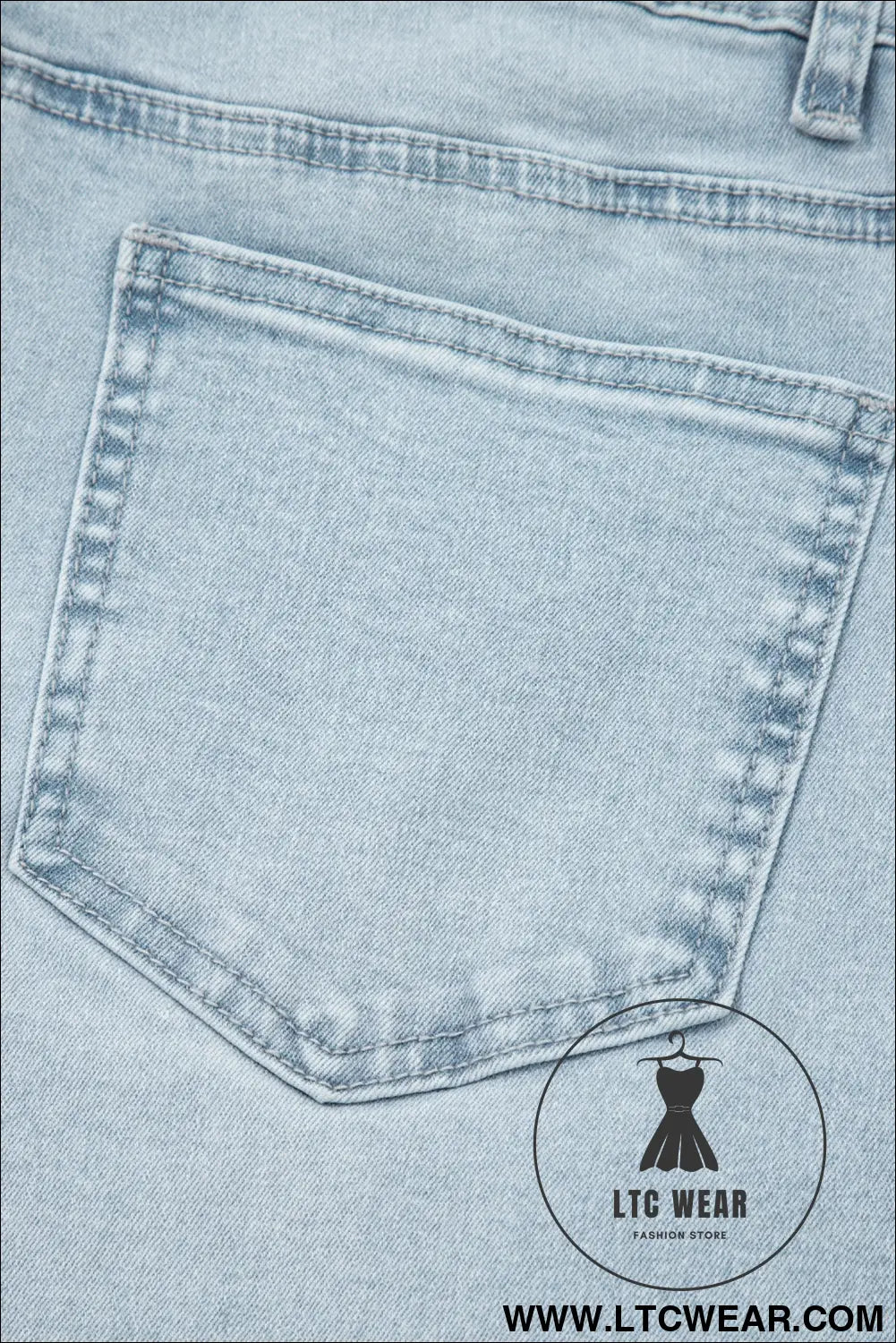 Beau blue frayed cropped straight jeans - jeans
