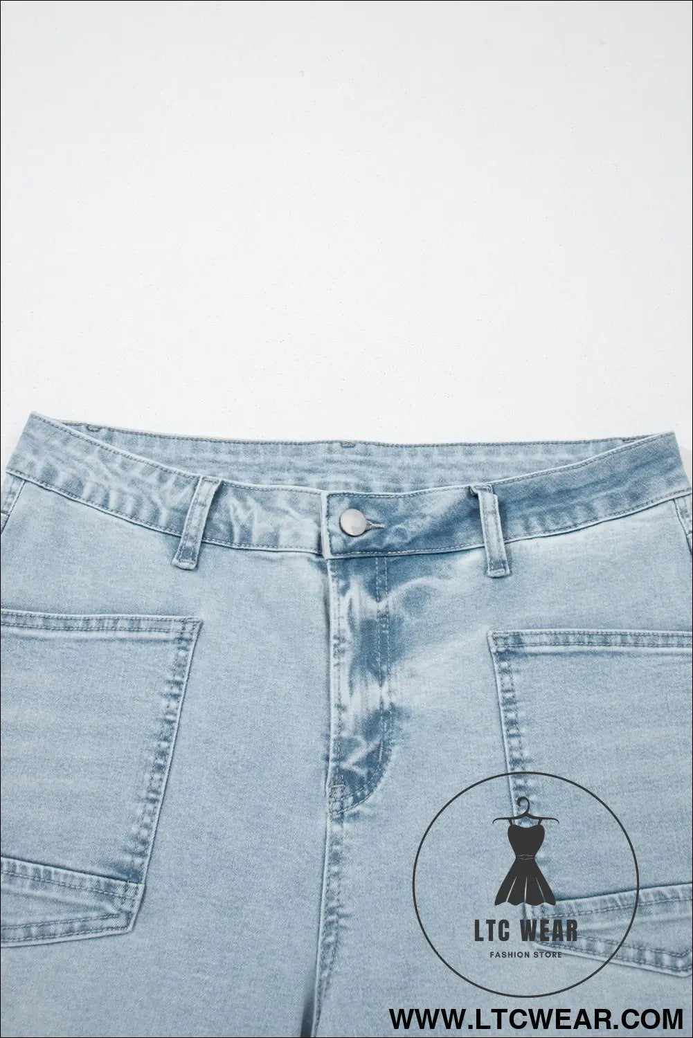 Beau blue frayed cropped straight jeans - jeans