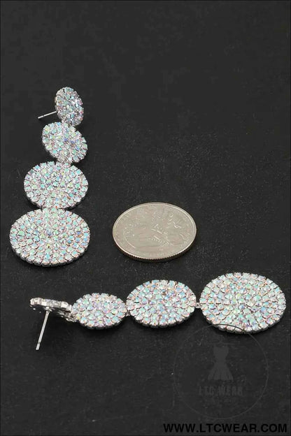 Bedazzled Disco Ball Drop Earrings