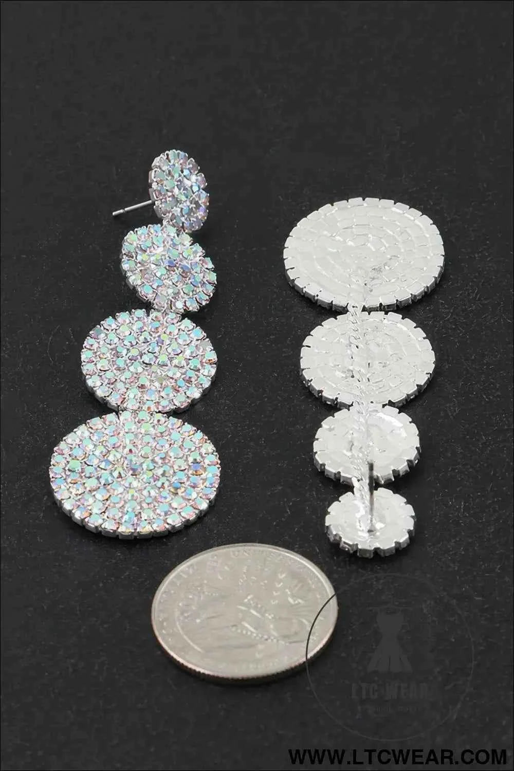 Bedazzled Disco Ball Drop Earrings