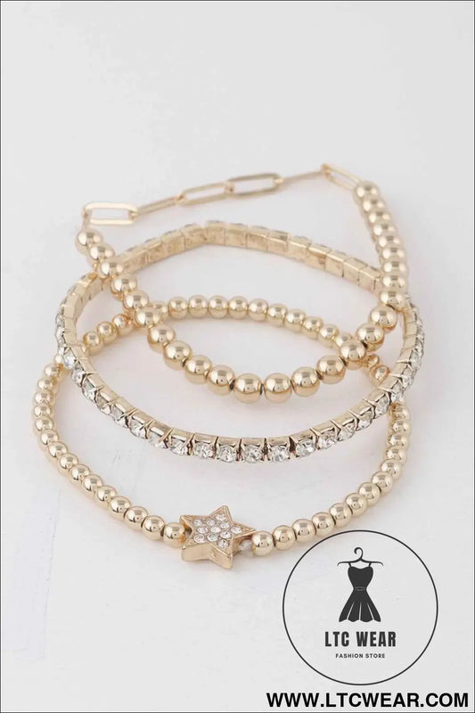 Bejeweled Star Beaded Bracelets