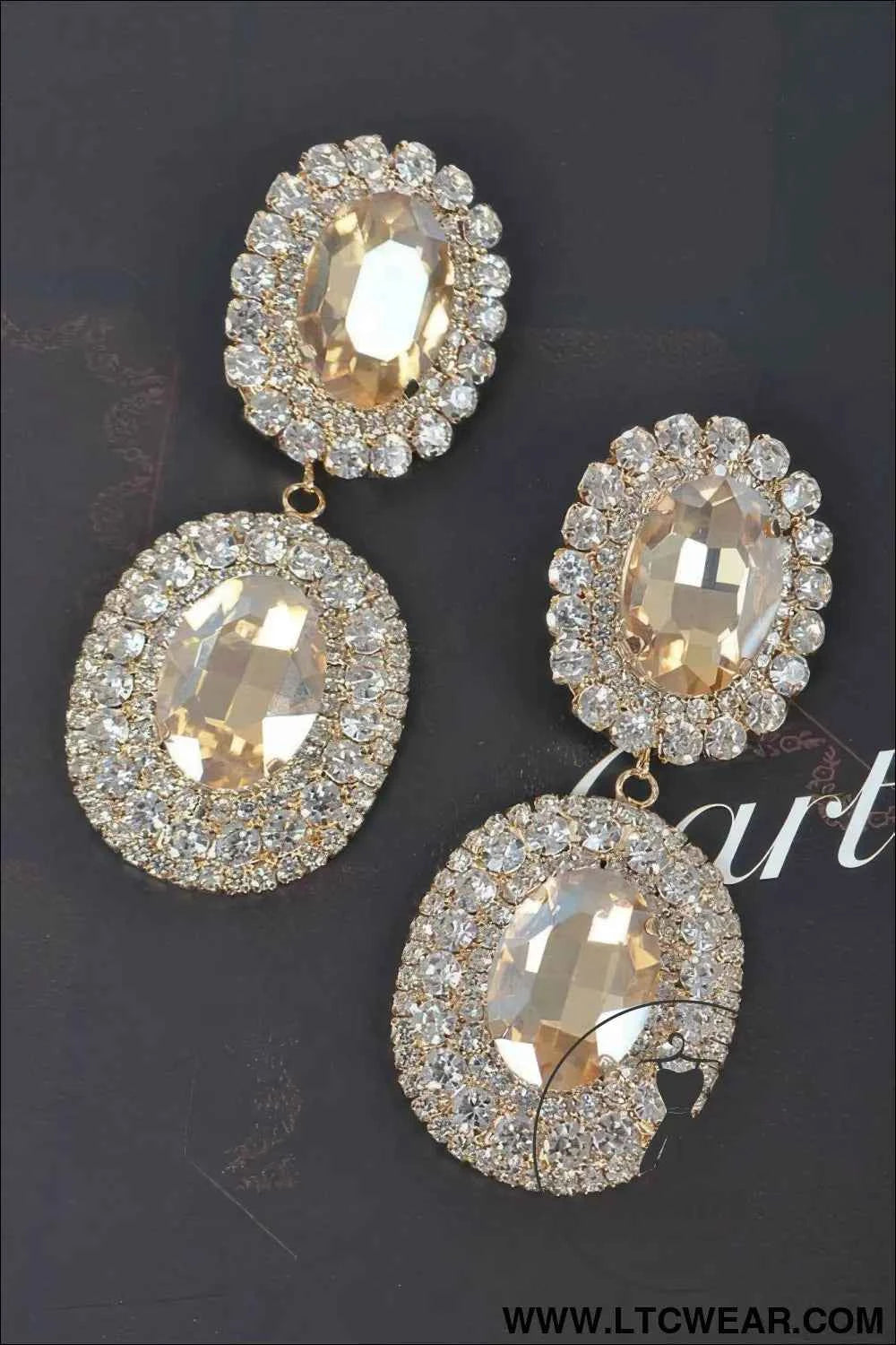 Big Oval Rhinestone Earring