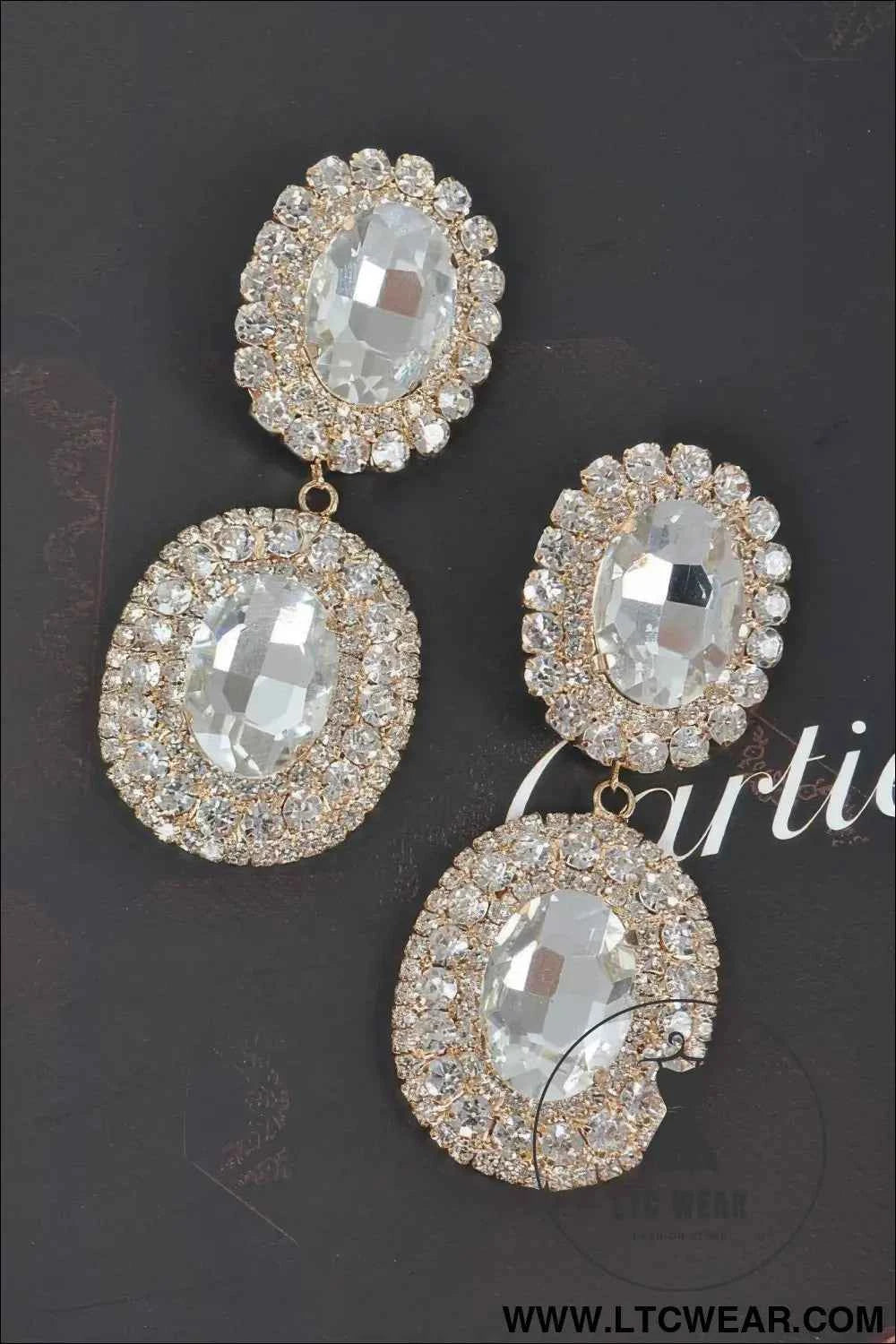 Big Oval Rhinestone Earring