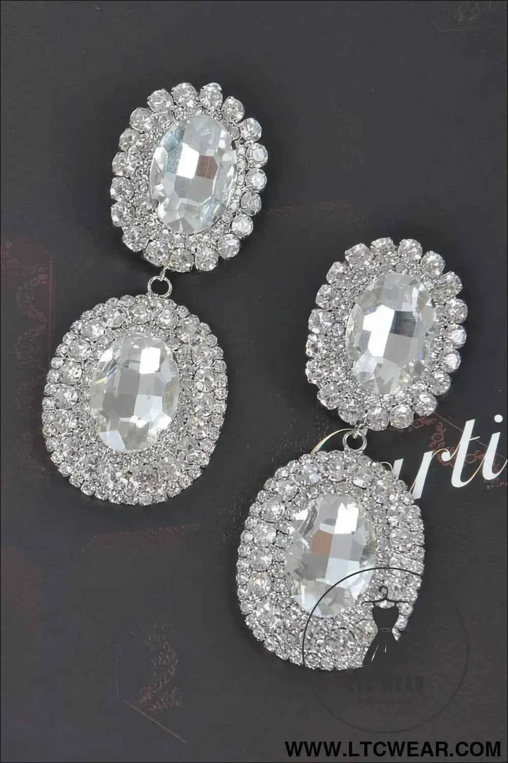 Big Oval Rhinestone Earring