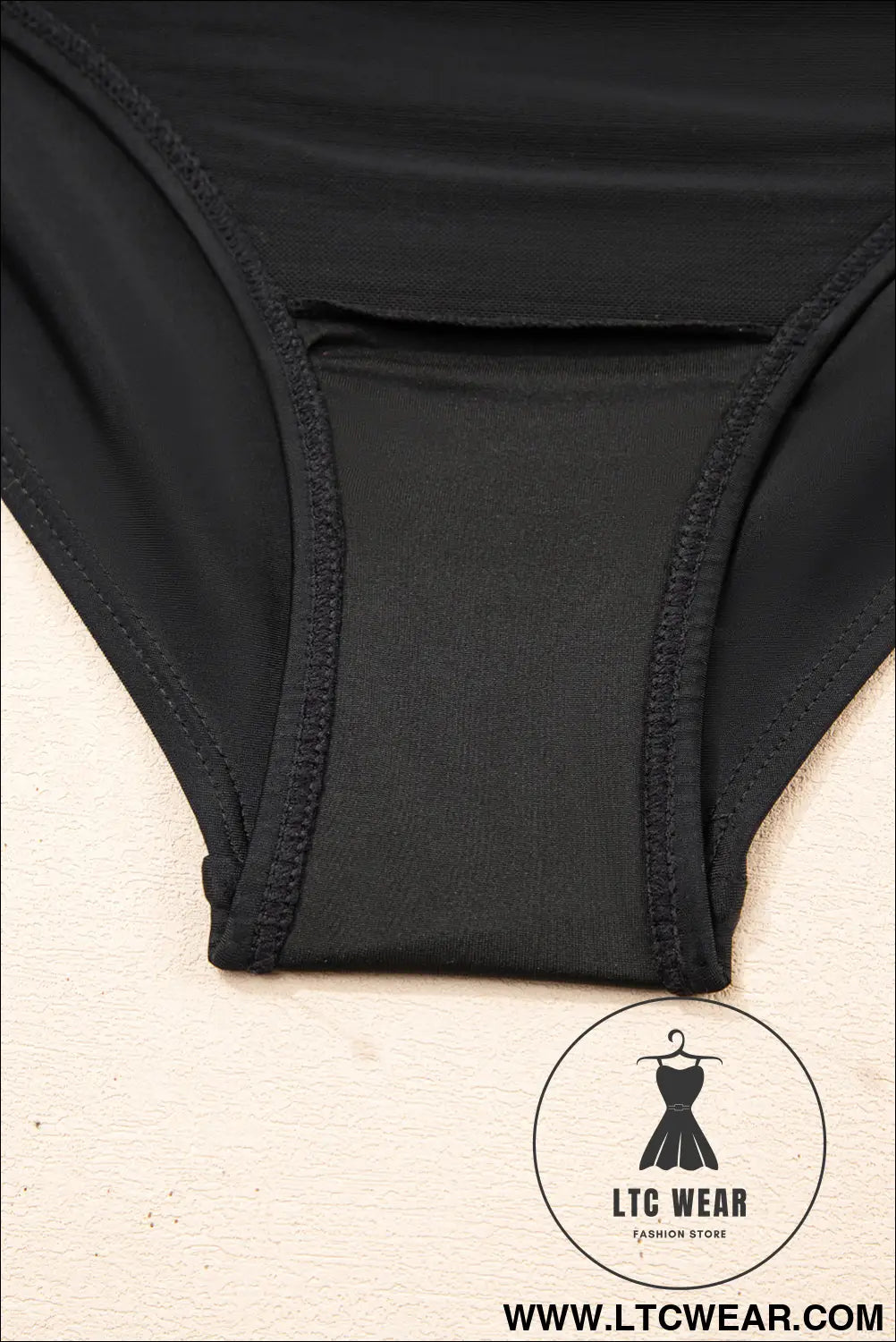 Black Adjustable Straps Cutout Ruched Knot Slit One Piece Swim Dress - L.T.C Wear Online Fashion Store