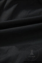 Black button down puff sleeve ruched ruffle hem dress - 15%