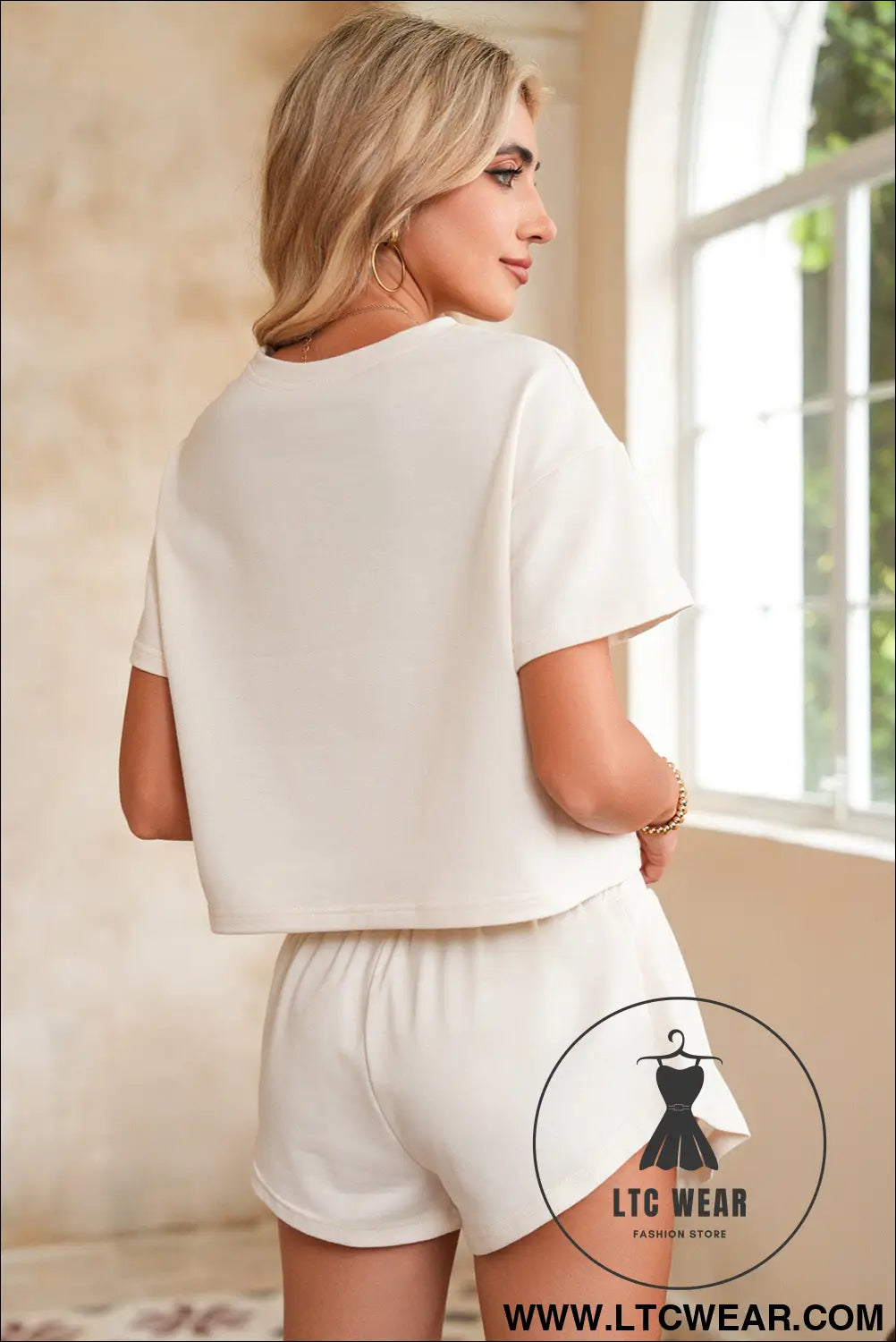 Black Cropped Tee and Ruffle High Waist Skort Set - L.T.C Wear Online Fashion Store