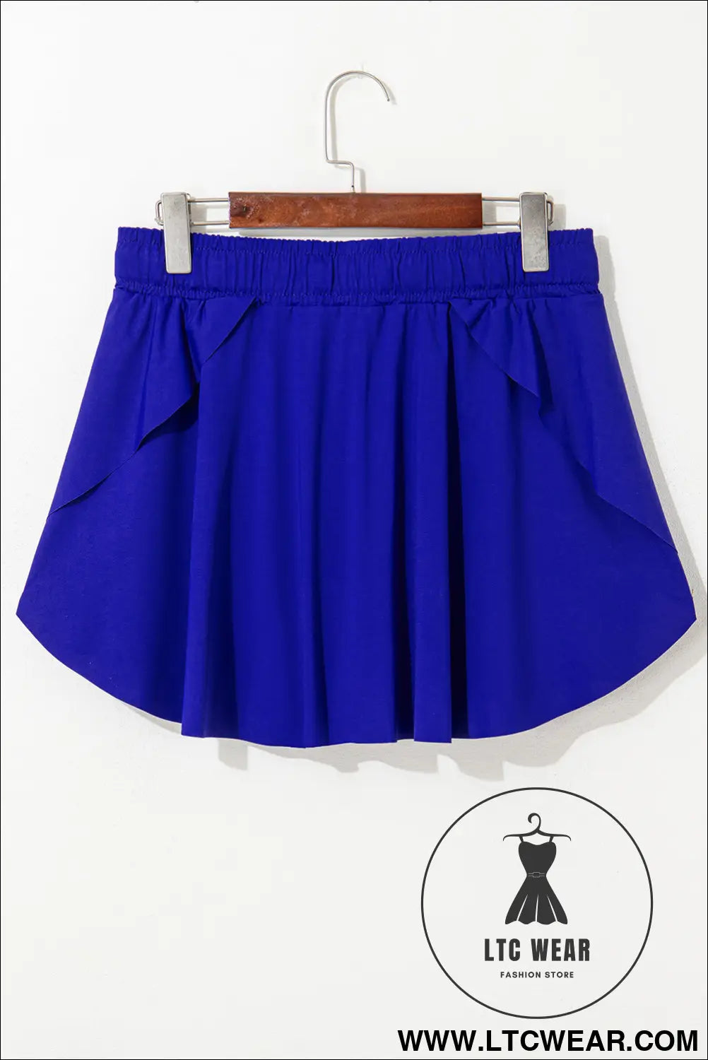 Black Drawstring High Waist Lined Tennis Skort - L.T.C Wear Online Fashion Store