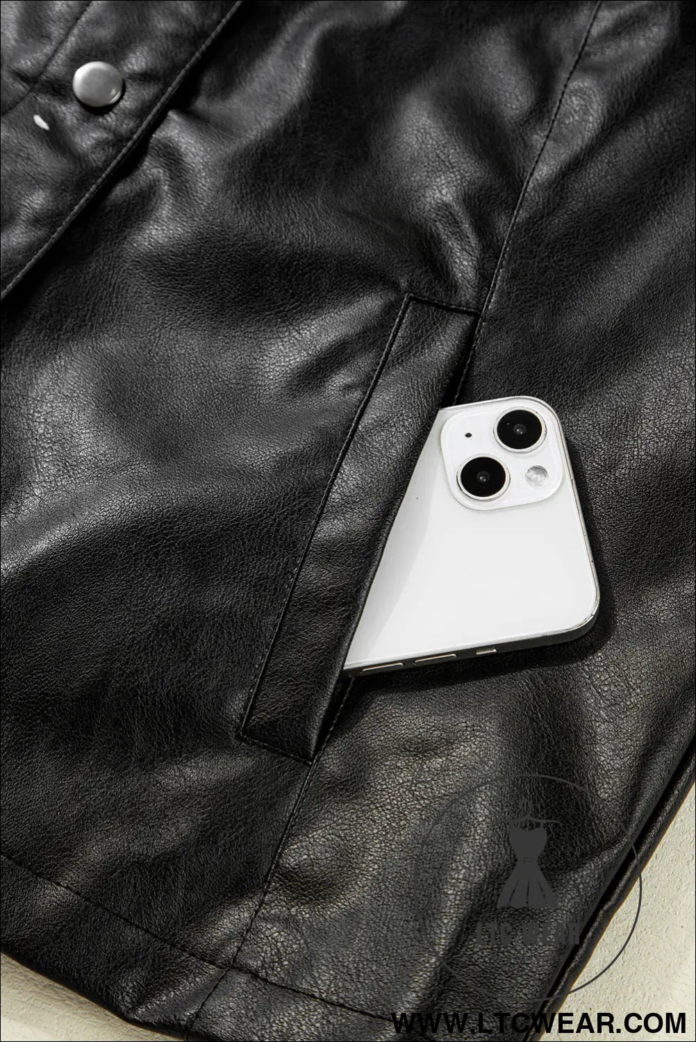 Black faux leather buttoned front boxy jacket - jackets