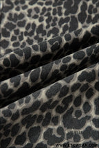 Black leopard print high waist barrel jeans - jeans
