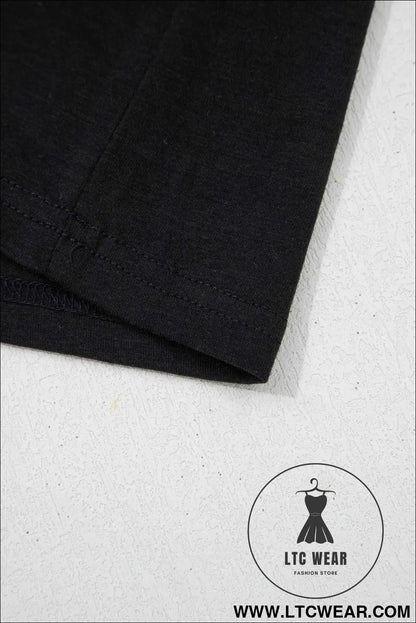 Black Plus Size Solid Color Bow Tie Peplum Tank Top