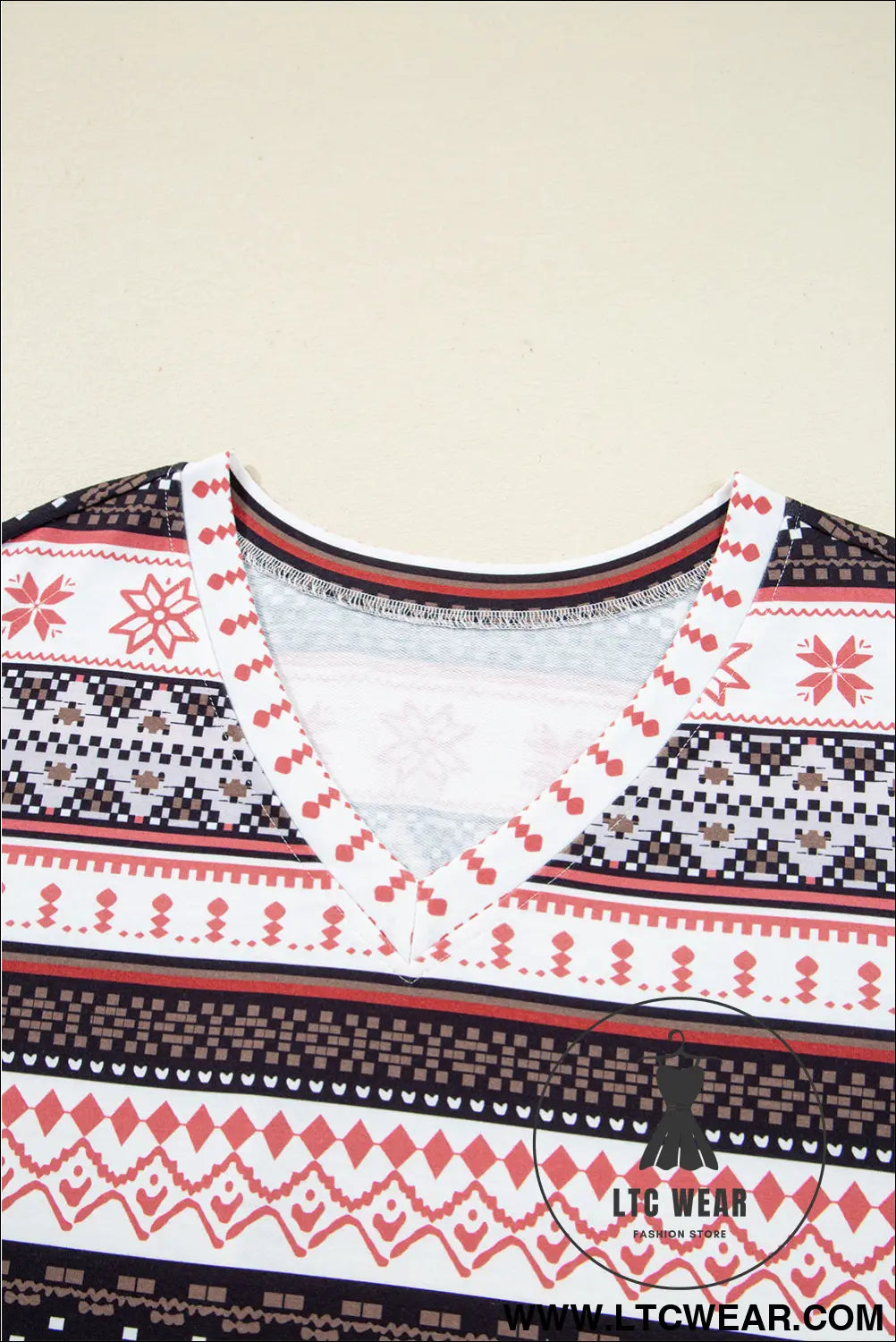 Black Retro Christmas Pattern Loose Pullover 2pcs Lounge Pant Set - L.T.C Wear Online Fashion Store