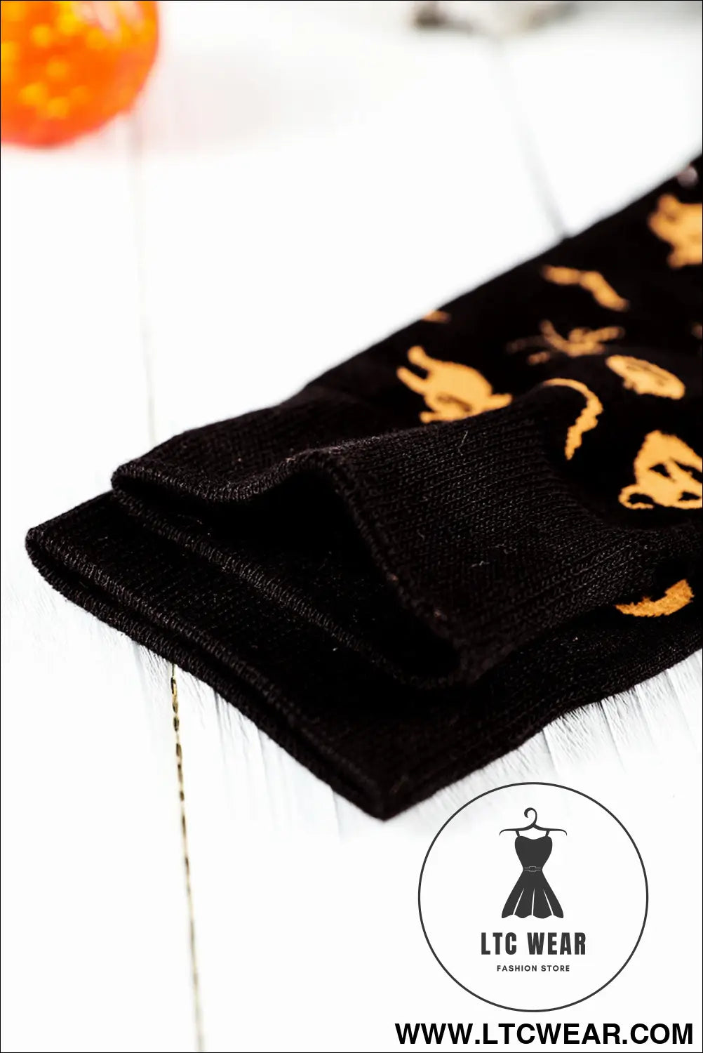 Black spooky season funny halloween socks - black / one size / 100% cotton - socks