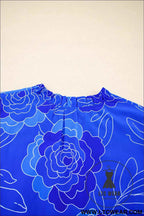 Royal Blue Floral Ruffled Mini Dress