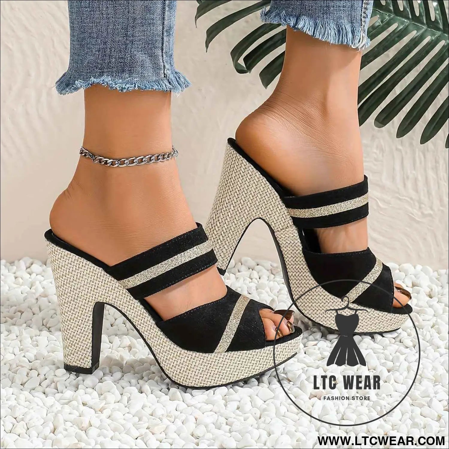 Bohemian Chic AllSeason Comfortable ThickSole Heels