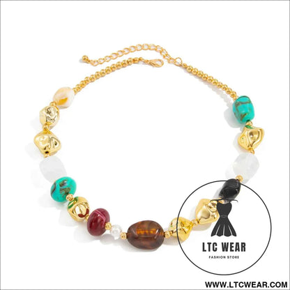 Bohemian Colorful Resin Bead Necklace Collection