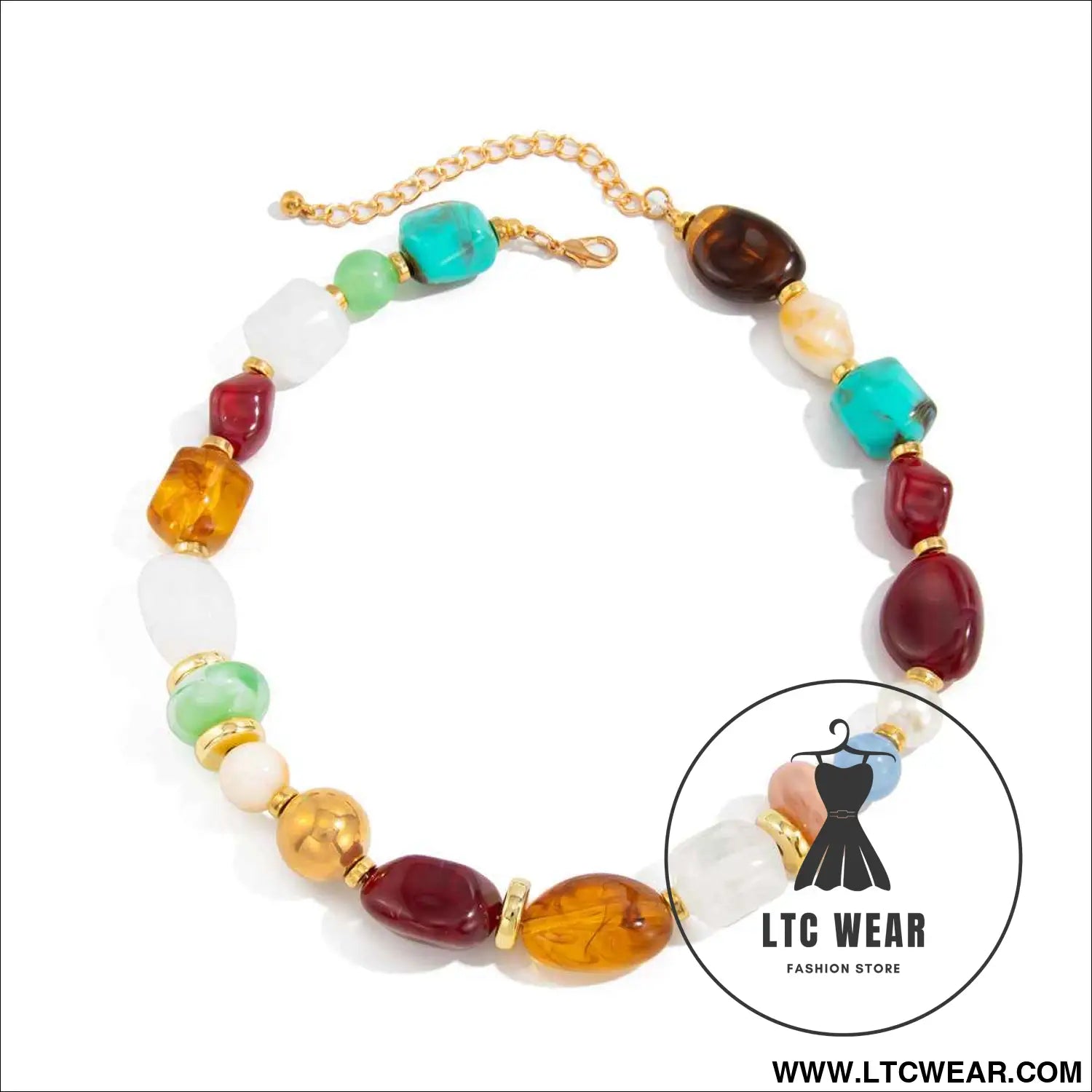 Bohemian Colorful Resin Bead Necklace Collection