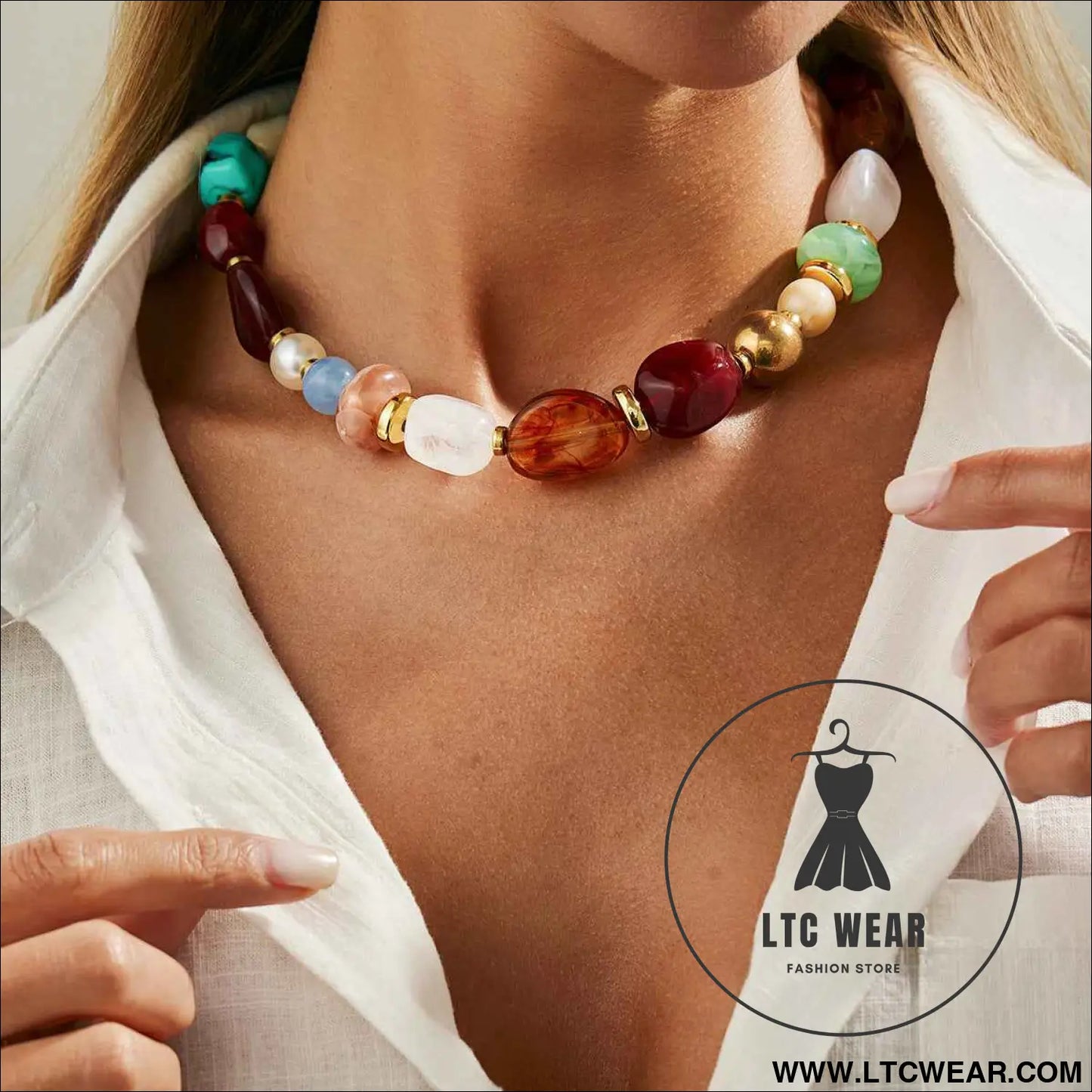 Bohemian Colorful Resin Bead Necklace Collection