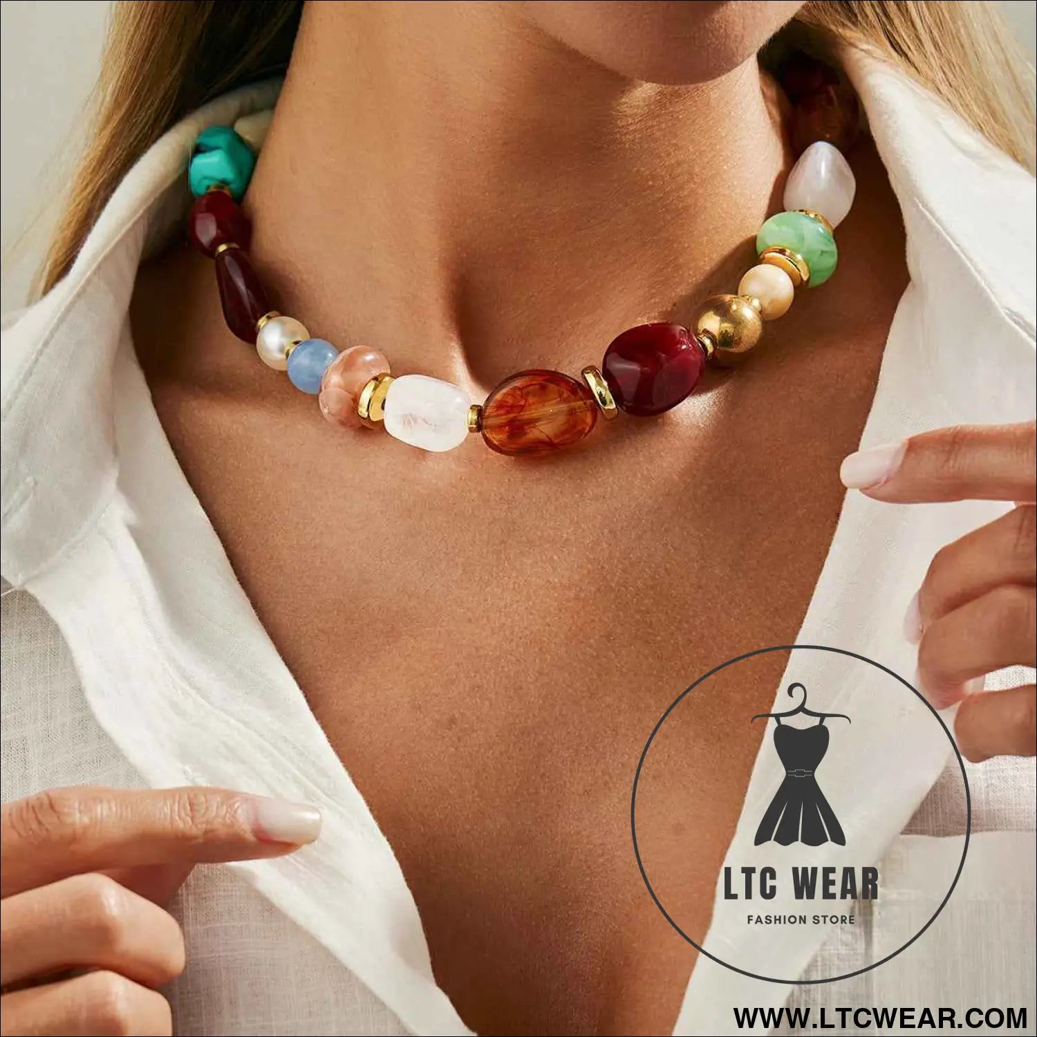 Bohemian Colorful Resin Bead Necklace Collection