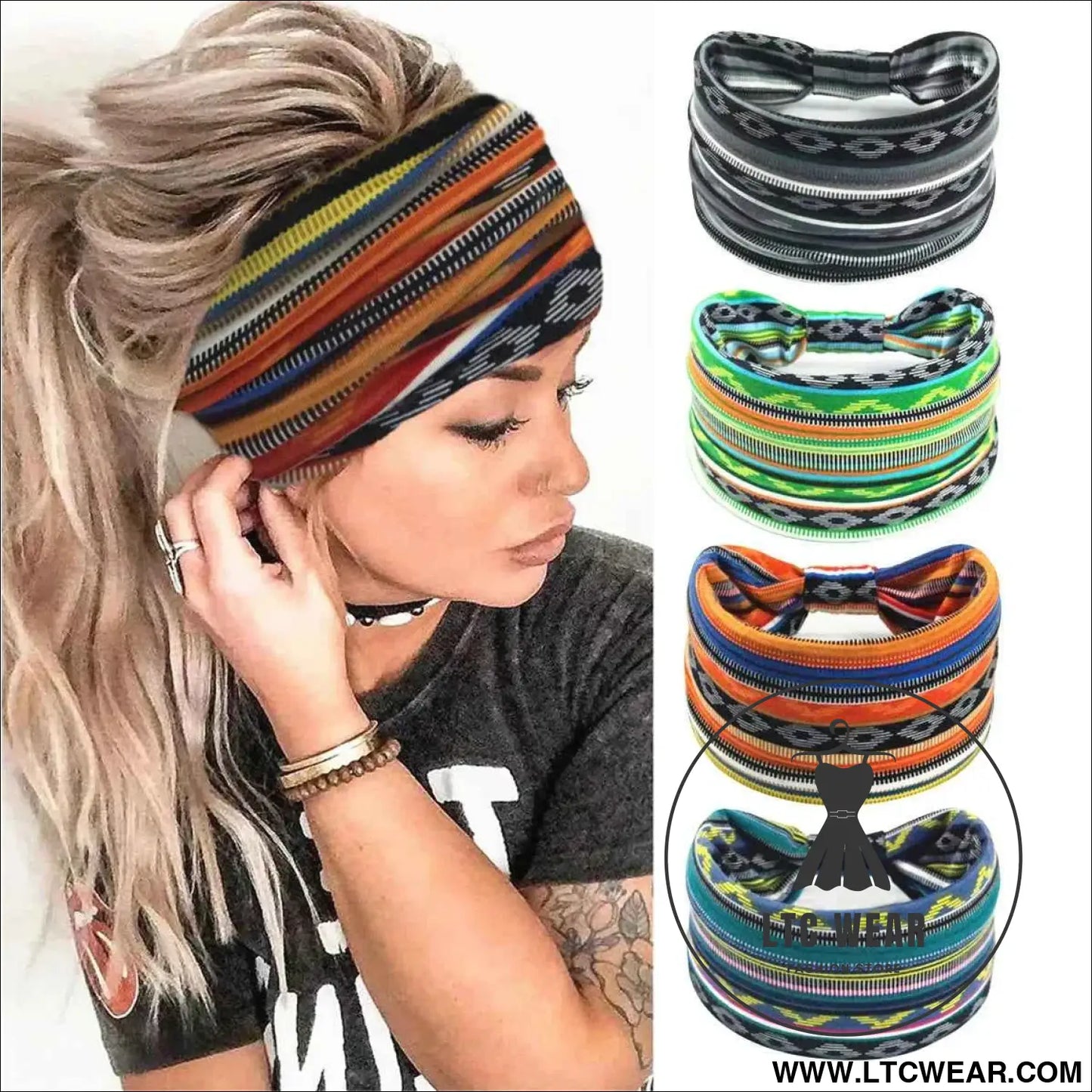 Bohemian Cotton Headscarf for Effortless Style