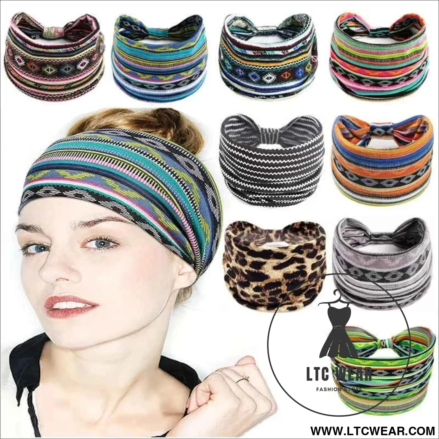 Bohemian Cotton Headscarf for Effortless Style