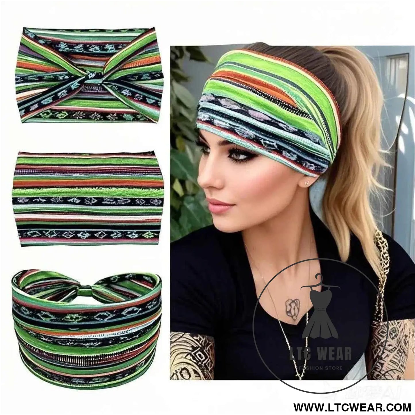 Bohemian Cotton Headscarf for Effortless Style