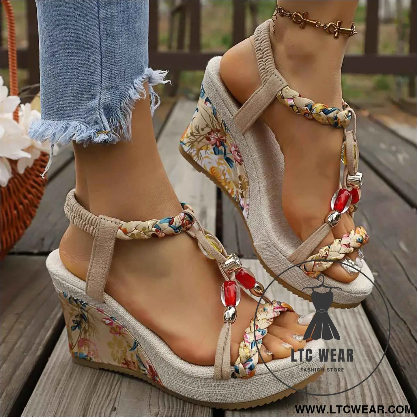 Boho Chic Vintage Wedge Sandals for Effortless Style