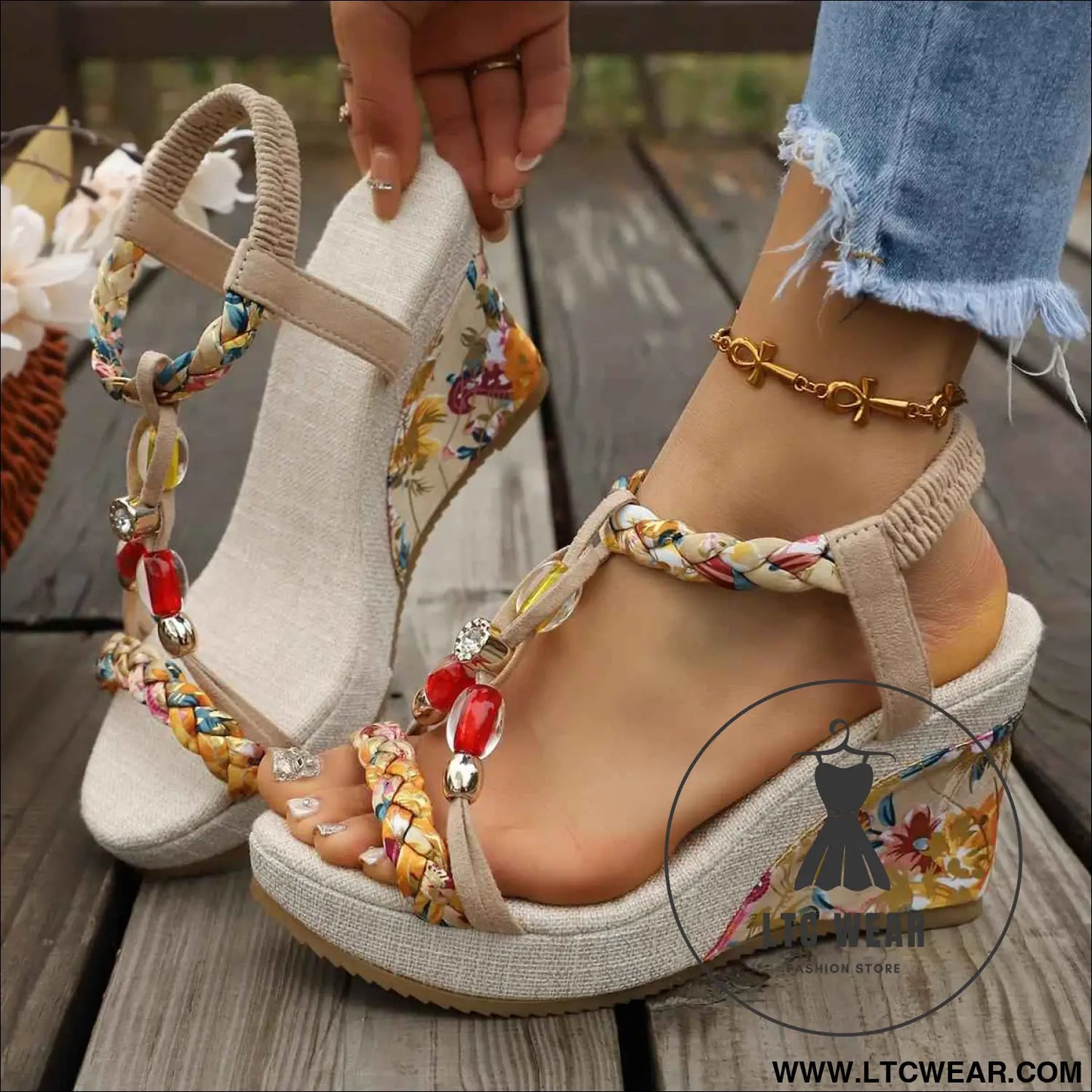 Boho Chic Vintage Wedge Sandals for Effortless Style