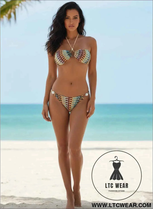 Boho Maxi Bikini Set - 3 Piece Print Swimwear for Stylish Summer Days