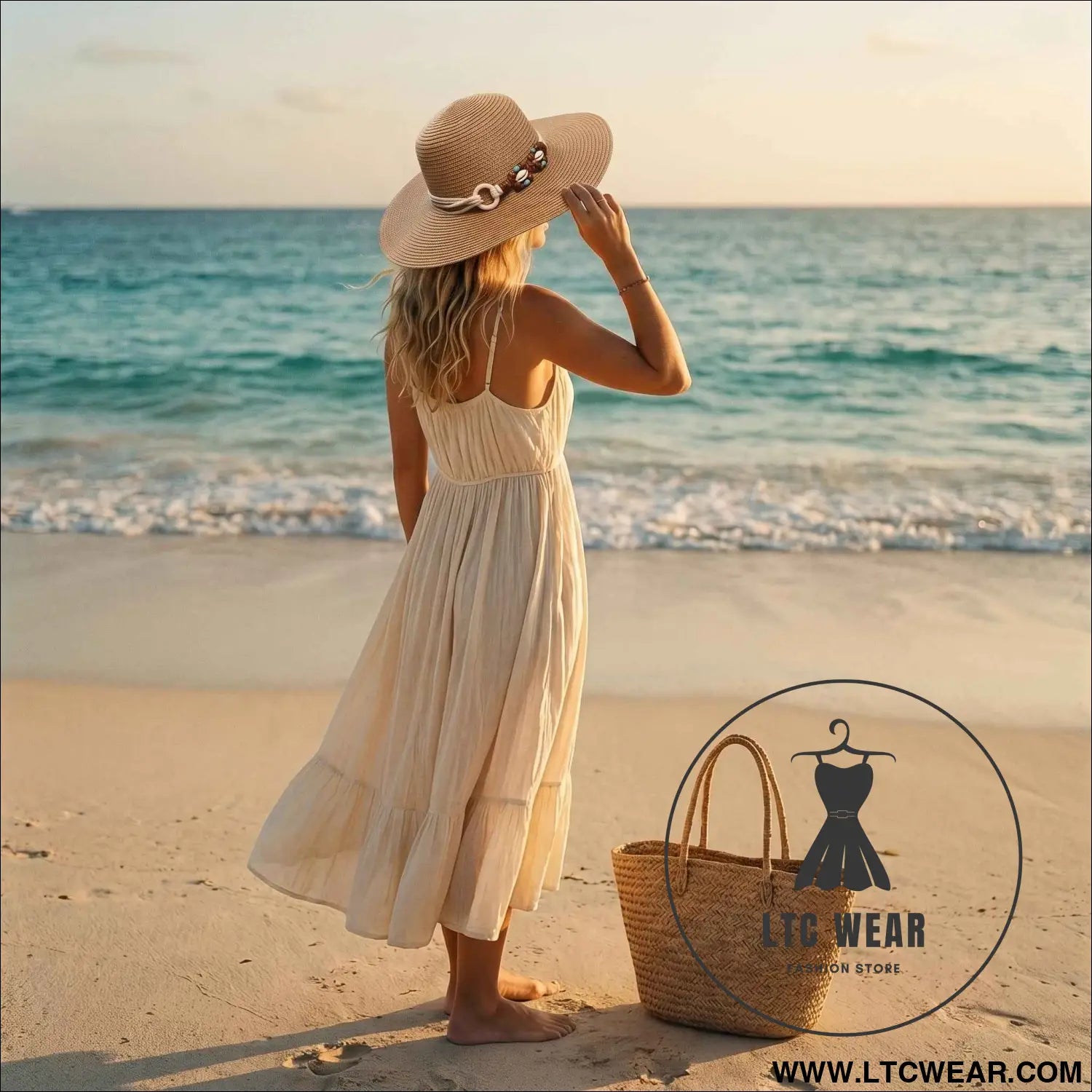 Boho Wide Brim Straw Hat Beach Travel Style