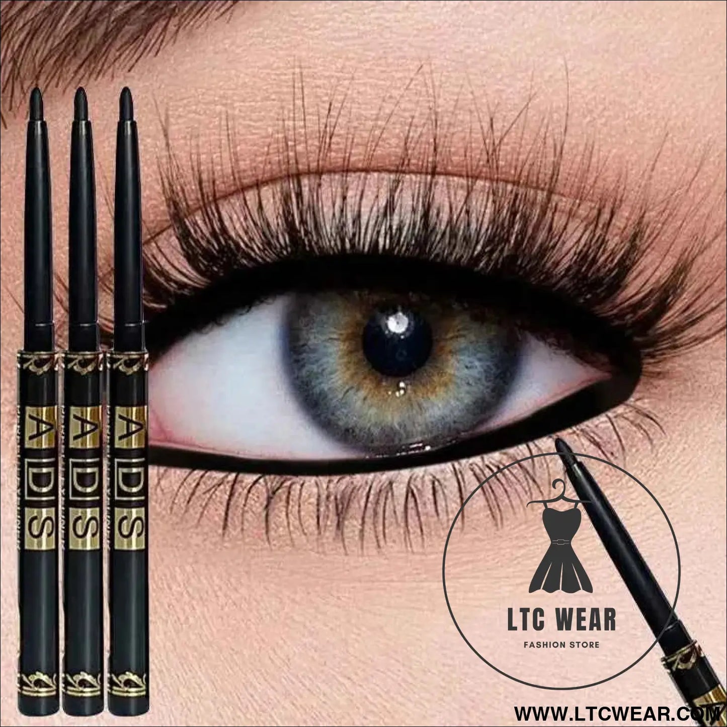 Bold Black Eyeliner Pencils – Waterproof & Smudge-Proof Set