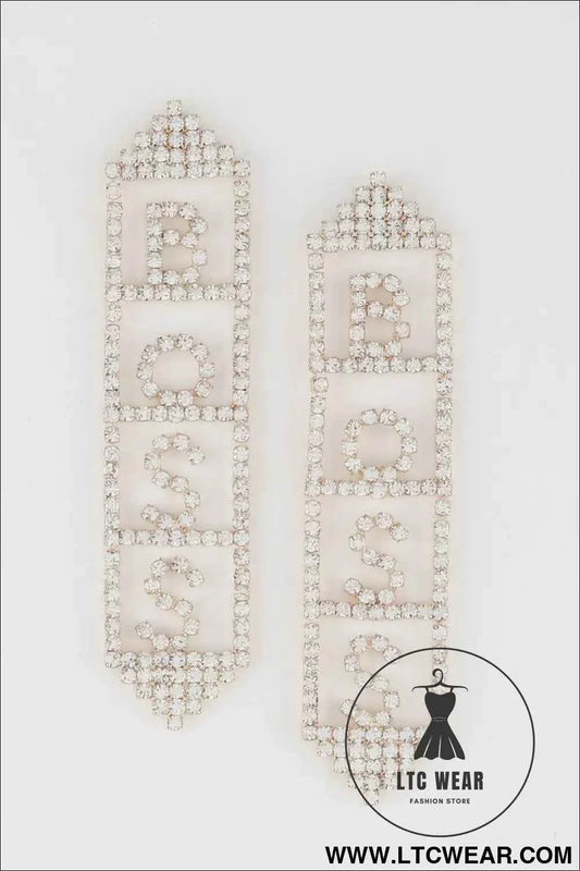 Boss Rhinestone Earrings - Sparkle with Elegant Style