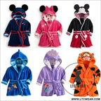 Boys and girls bathrobes children’s cartoon bathrobes multicolor home pajamas