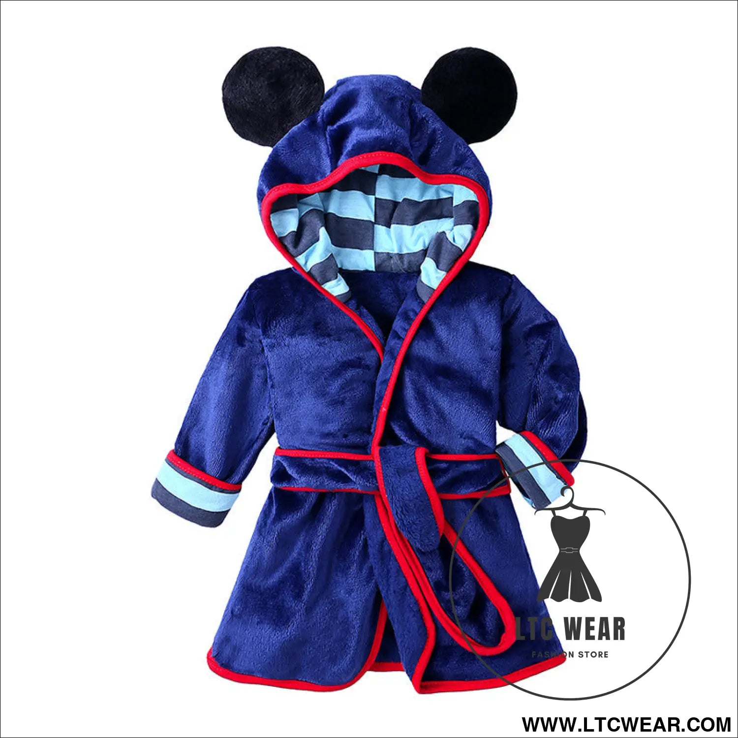 Boys and girls bathrobes children’s cartoon bathrobes multicolor home pajamas - wt3077b without pattern / 90cm