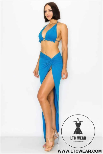 Bra Top And Maxi Skirt Modal 2pcs Set