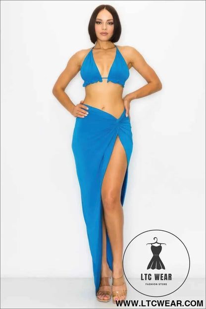 Bra Top And Maxi Skirt Modal 2pcs Set