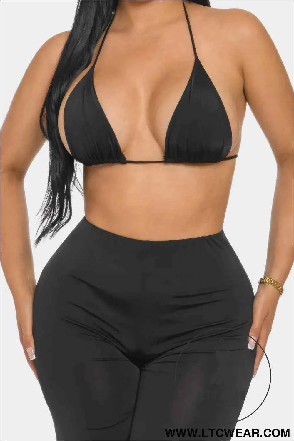 Bra Top And Pants And Bandana Set